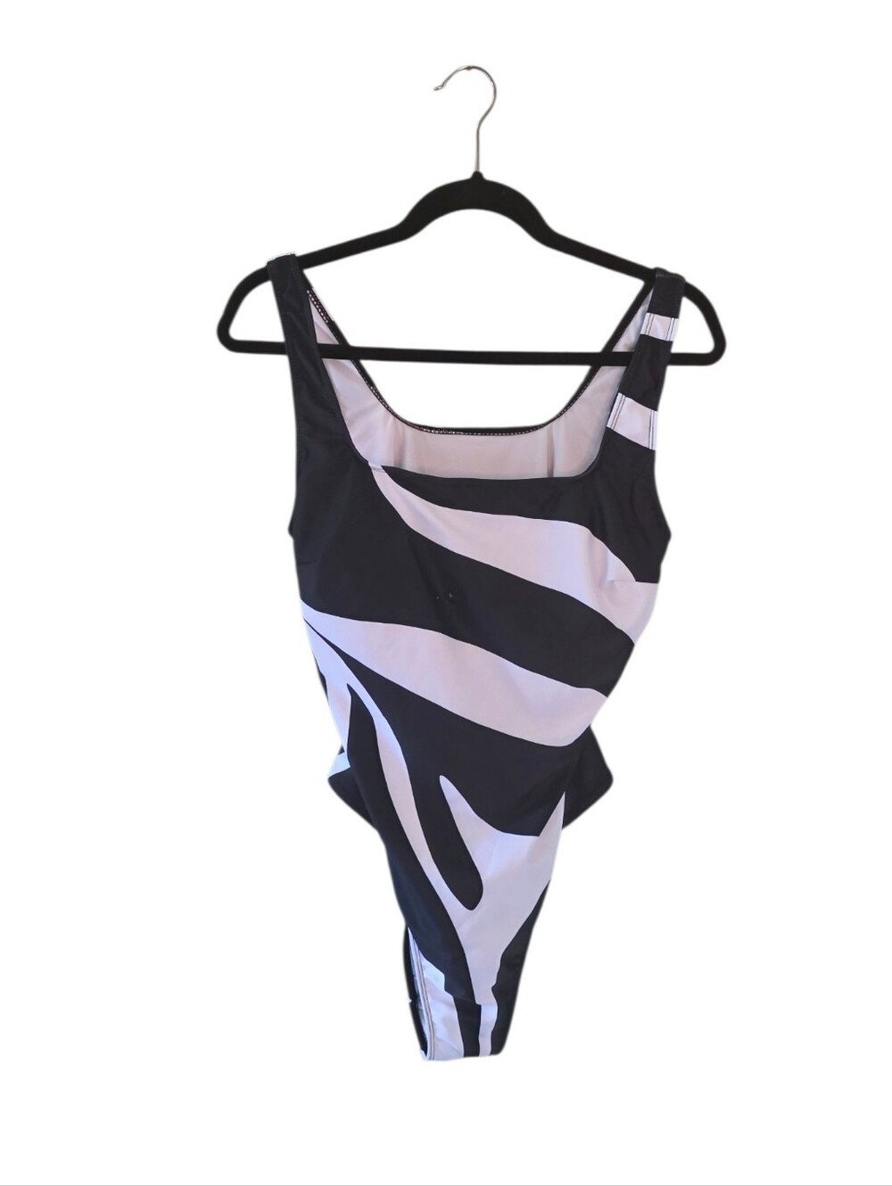 Black & White Zebra-Print Womens One-Piece Swimsuit